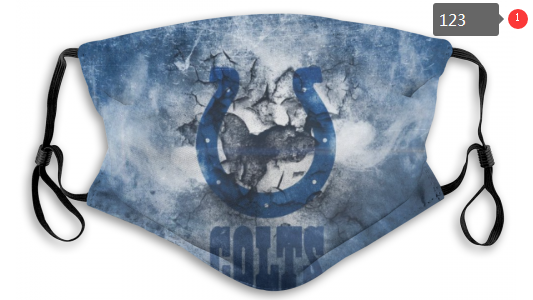 NFL Indianapolis Colts #12 Dust mask with filter->nfl dust mask->Sports Accessory